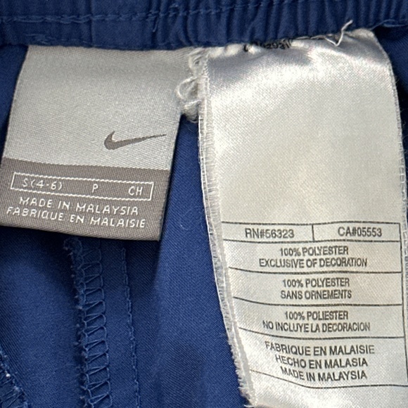 Y2K Nike Royal Blue and Light Blue Striped Windbreaker Pants Sz S (4-6)‎ - Picture 6 of 6